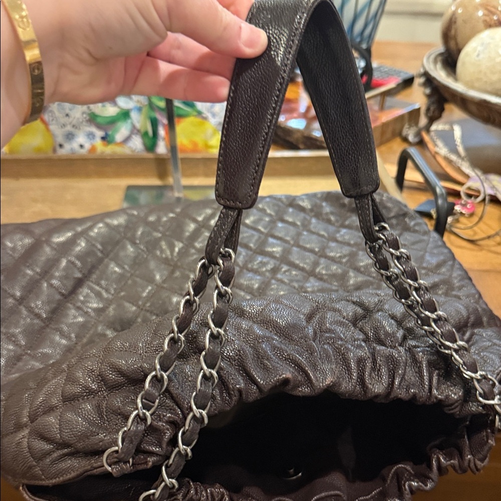 Chanel Dark Brown Quilted Shoulder Bag - Picture 2 of 6